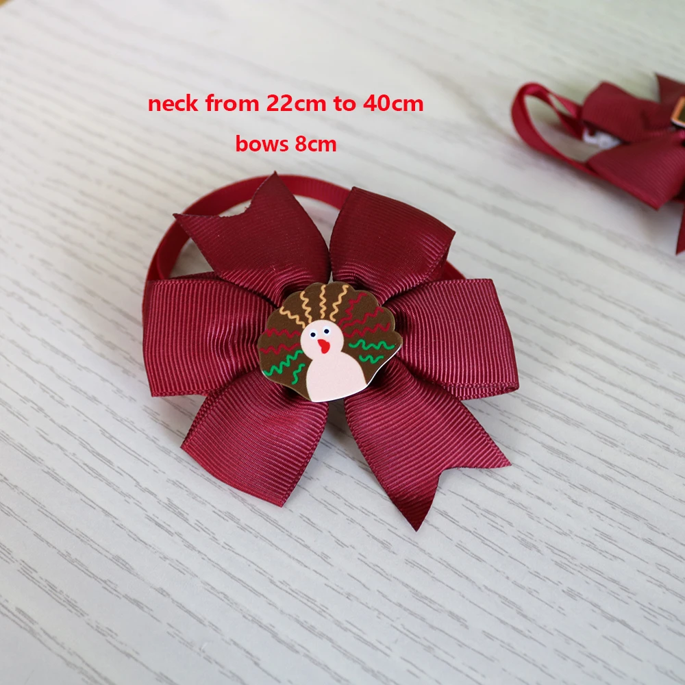 60 шт., аксессуары для собак на День Благодарения, галстук для собаки, галстук для собаки, Маленькие Галстуки для собак, галстук-бабочка воротник, Осенние продукты для собак