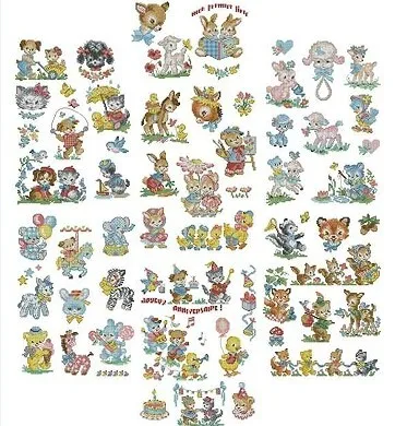 

14/25/22CT/28CT Cross Stitch Set Chinese Cross-stitch Kit Embroidery Needlework Craft Packages Cotton Fabric Floss rabbits