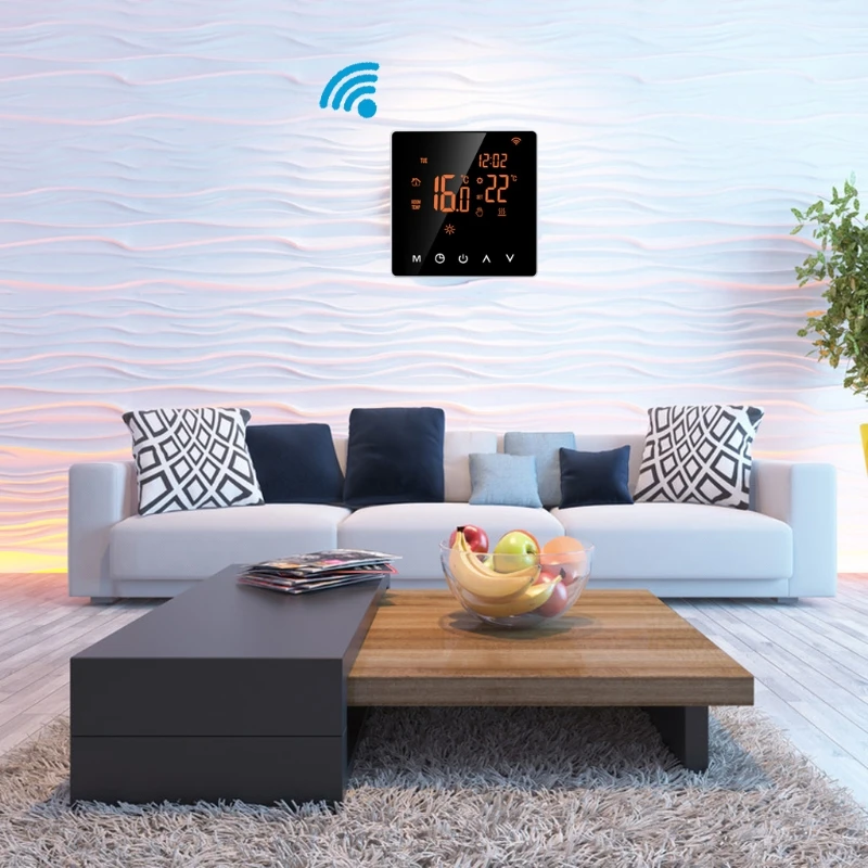 

Wi-Fi /NO WIFI Orange / White Smart Thermostat Digital Temperature Controller AP Q0KA