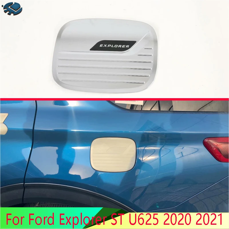 

Автомобильные аксессуары для Ford Explorer ST U625 2020 2021, хромированная крышка топливного бака из АБС-пластика, тюнинг автомобиля, защитная крышка дл...