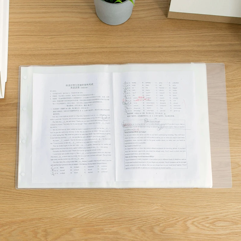 

Plastic Clear A3 Examination Paper Folder 20/30/40 Pages Document File Holder