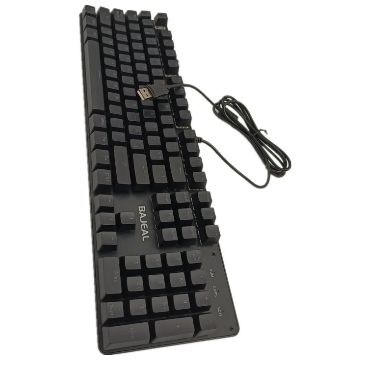 

New Spanish Cable USB Mechanical Keyboard Desktop Computer Notebook Game E-competition Net Curry Green Axis