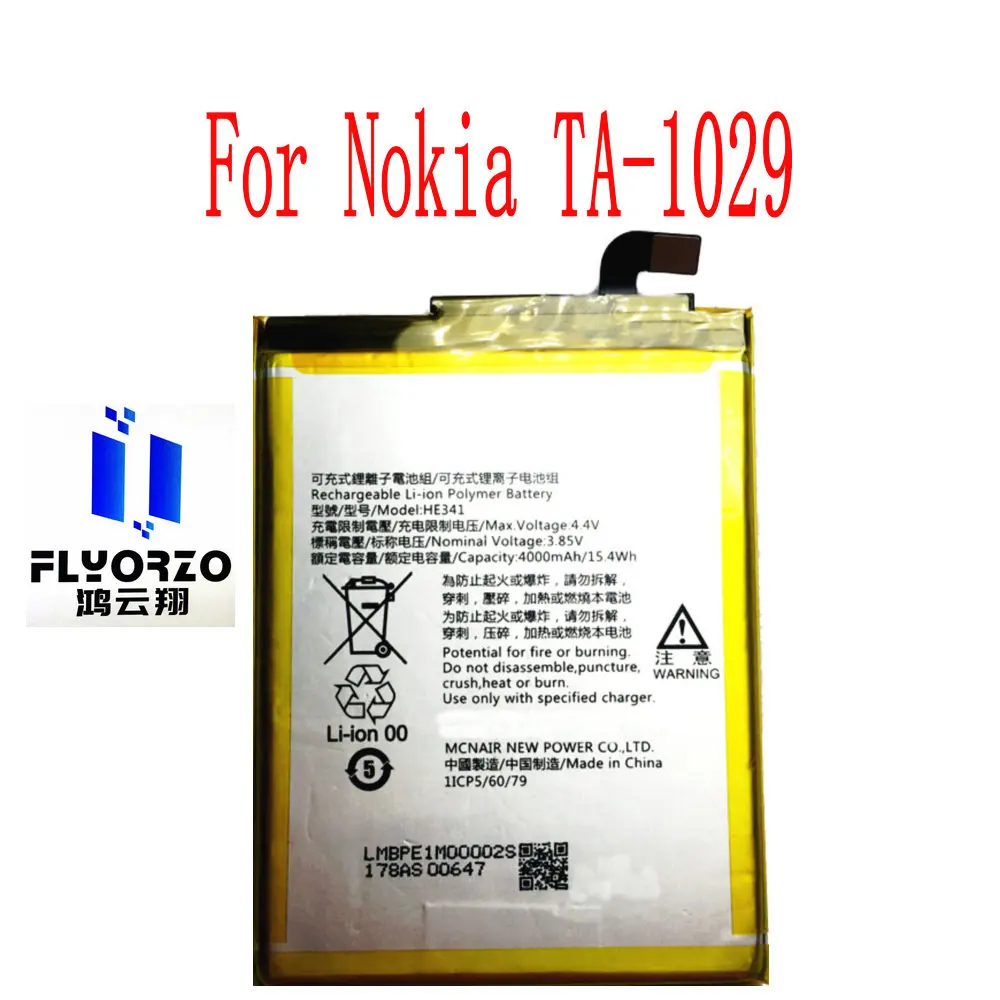 100% новый высококачественный аккумулятор HE341 на 4000 мАч для Nokia TA-1029 мобильный