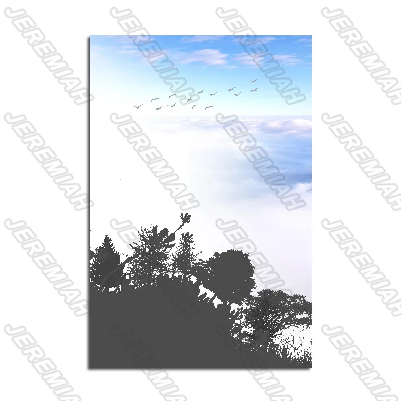 

Landscape Painting Waterproof Ink Canvas Painting Nordic Poster Print Picture Modern Home Decoration