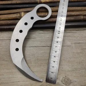 Удобный нож-керамбит для улицы, тренировочные ножи-коготь, безопасный игровой нож без лезвия, из нержавеющей стали, тусклые инструменты