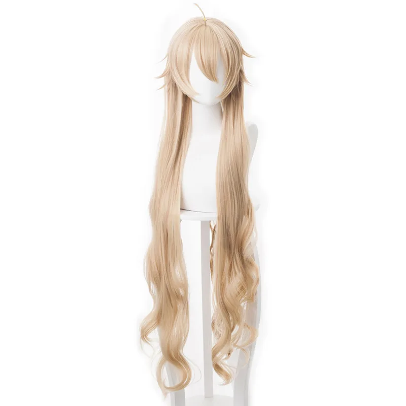 

Onmyoji Sp-style God Rebuke Prajna Kimono Style Yellow Long Curly Hair Cos Wig Anime Cosplay Game Female Kawaii Hair Wig 100CM
