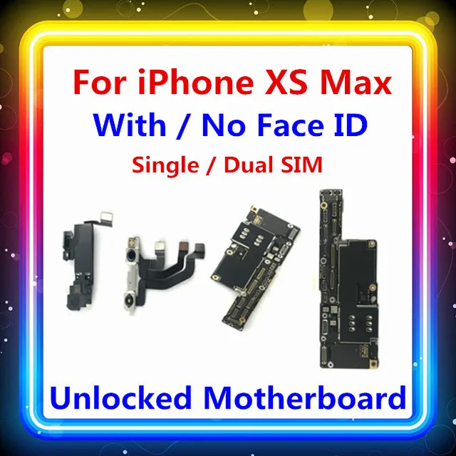 Для IPhone XS Max материнская плата с/без идентификатора лица для логическая с чипами