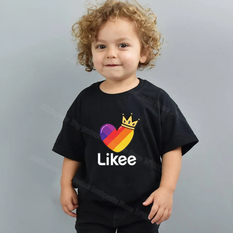 

Summer Children Kids Baby Likee T Shirt Students Funny T Shirts Cat Dog Bear Avocado Panda Short Sleeve Boy Girls LIKEE Tops