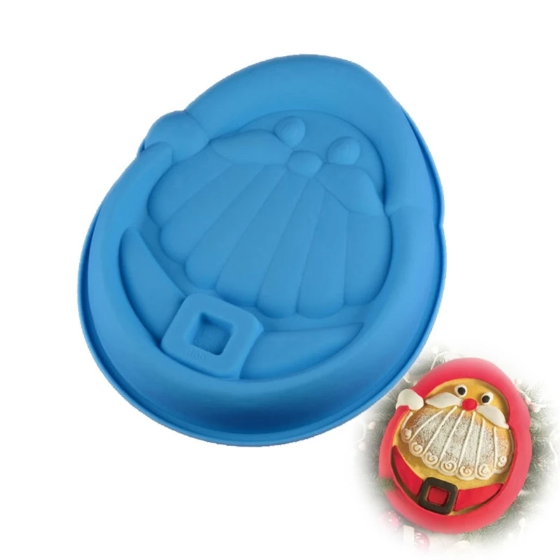 Силиконовая Рождественская форма для торта в форме Санта Клауса выпечки кексов