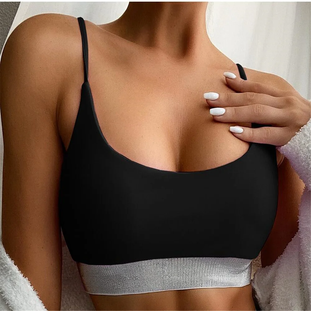 

2021 European and American sexy high waist bikini split swimsuit ladies sequins solid color 18103