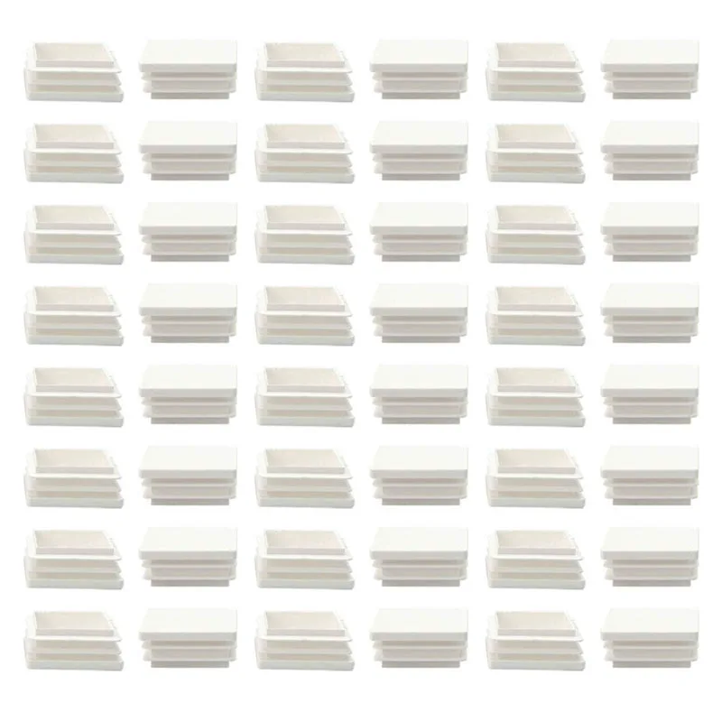 48 шт. пластиковые квадратные ребристые трубки для защиты пола|Заглушки на мебель|