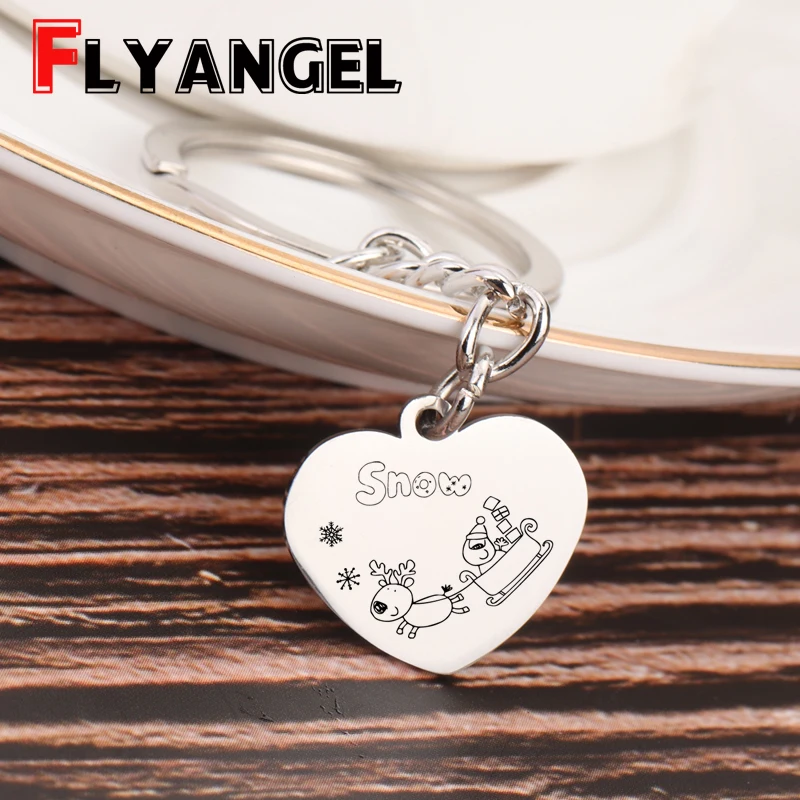 Олень Санта Клаус рождественские подарки подарок брелок в виде сердца Любовь