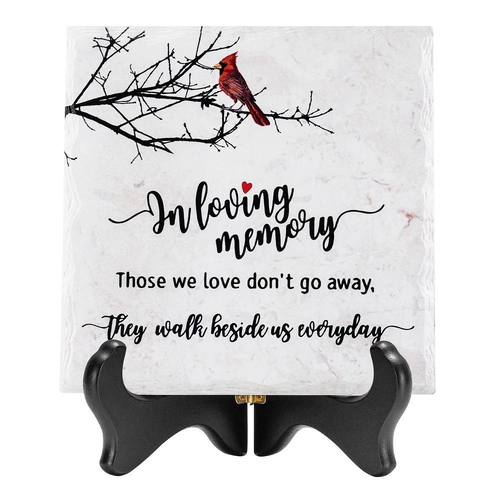 Memorial Decor Condolence Gifts For Loss Of Mom Dad Husband In Loving Memory Funeral Stone Wooden Stand Bereavement | Дом и сад