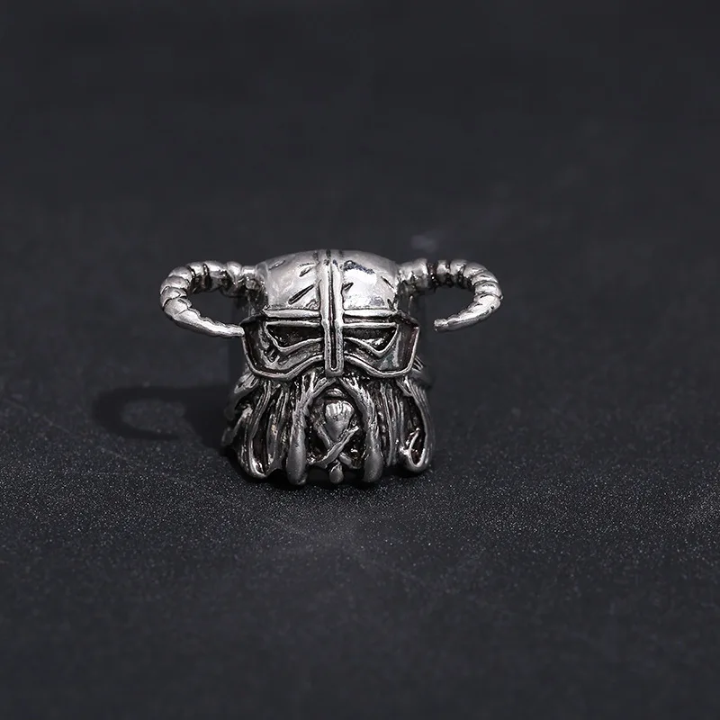 Мужские модные панк кольцо Viking ГЛАДИАТОР ШЛЕМ с рожками вечерние Личность