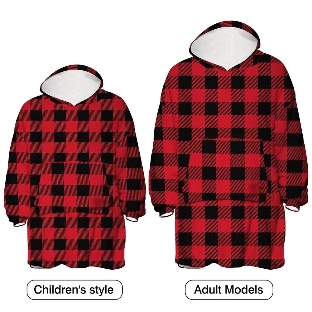 

TV Fleece Blanket Fluffy Hooded Sweatshirt for Outdoor