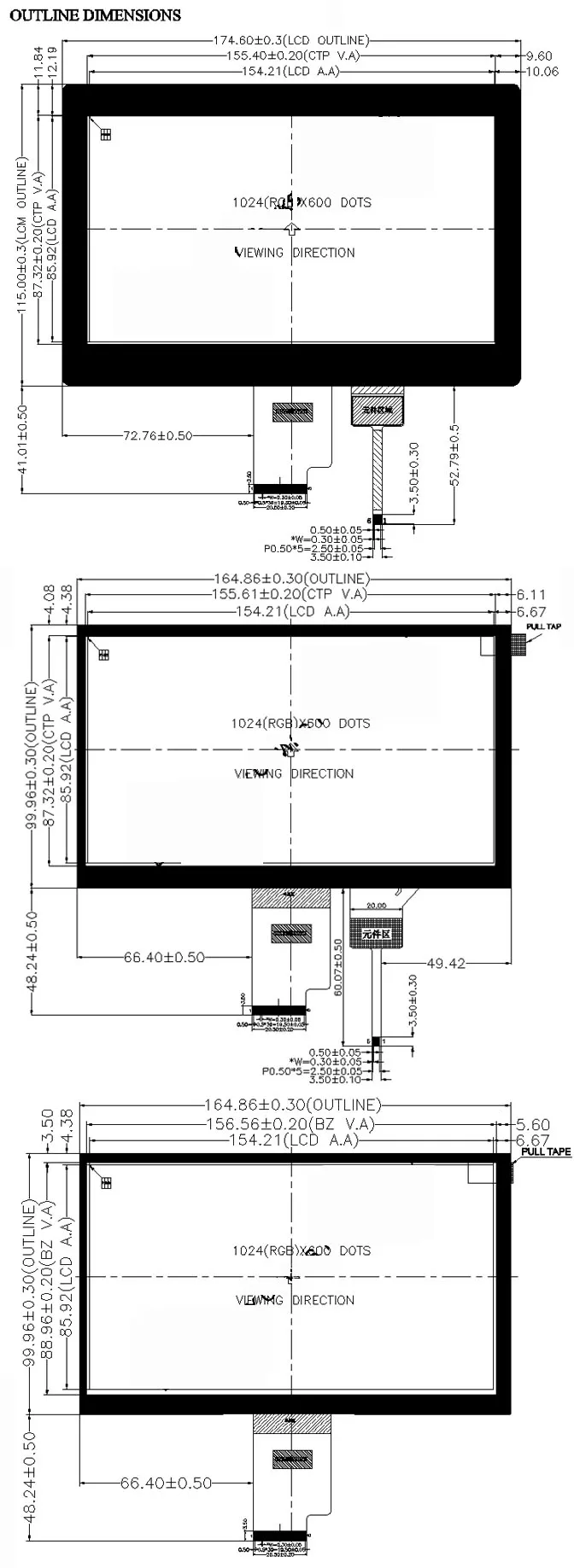 " /7,0" дюймов 1024*600 40P_LVDS TFT ЖК-модуль дисплей экран монитор и FT5426 igc емкостная сенсорная панель
