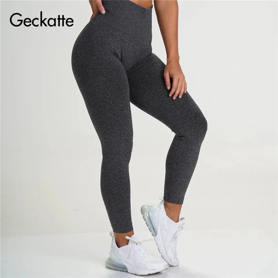 Женские Бесшовные Леггинсы Geckatte Pockmark спортивные для фитнеса тренировок бега |