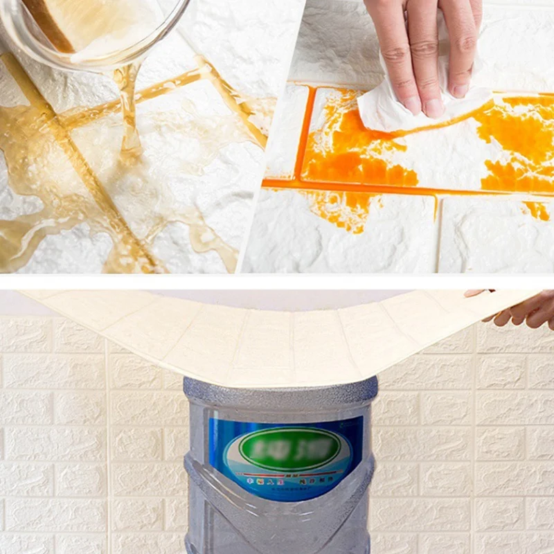 

Self-adhesive Wallpaper 3D Stereo Wall Stickers Bedroom Warm Background Wall Soft Pack Foam Wallpaper Decorative Stickers