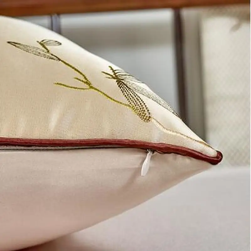 New Chinese Pillow Cover Without Core Luxury Cushion Covers Decorative Throw Pillows for Living Room Sofa Rectangular Pillowcase | Дом и сад