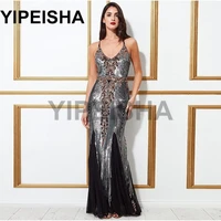 glittery sequined spaghetti strap v neck evening dresses backless mermaid exquisite prom party gown %d9%81%d8%b3%d8%a7%d8%aa%d9%8a%d9%86 %d8%a7%d9%84%d8%b3%d9%87%d8%b1%d8%a9 %d0%bf%d0%bb%d0%b0%d1%82%d1%8c%d0%b5
