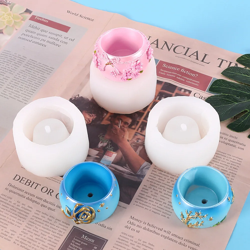 

DIY succulents rose flower potted living room decoration marine succulent flower pot silicone mold bonsai silicone mold