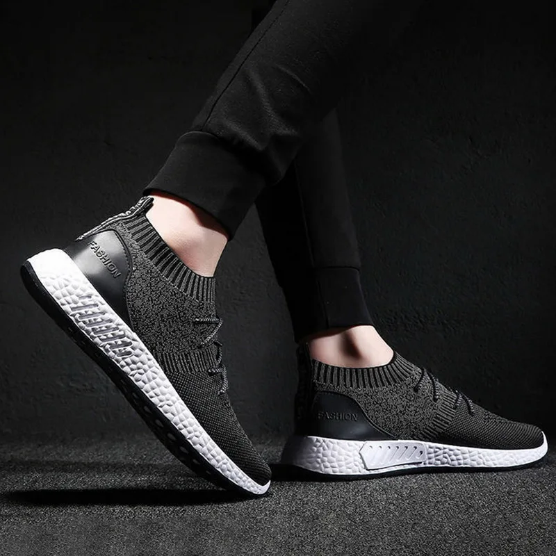 Спортивная обувь для мужчин кроссовки одноцветные носки спортивная мужские
