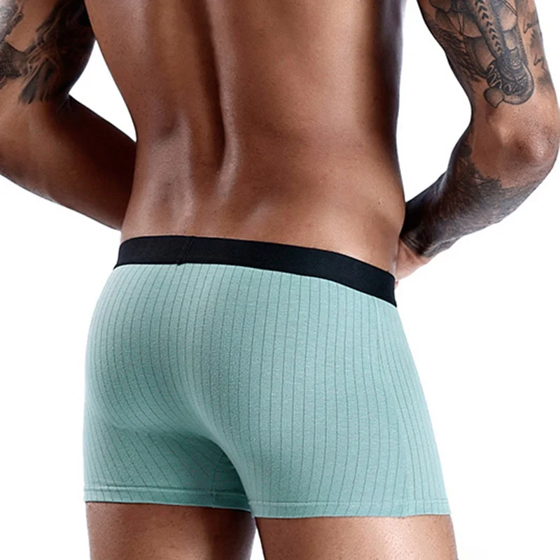 4 шт./лот Мужское нижнее белье однотонные хлопковые боксеры шорты мужское мужские