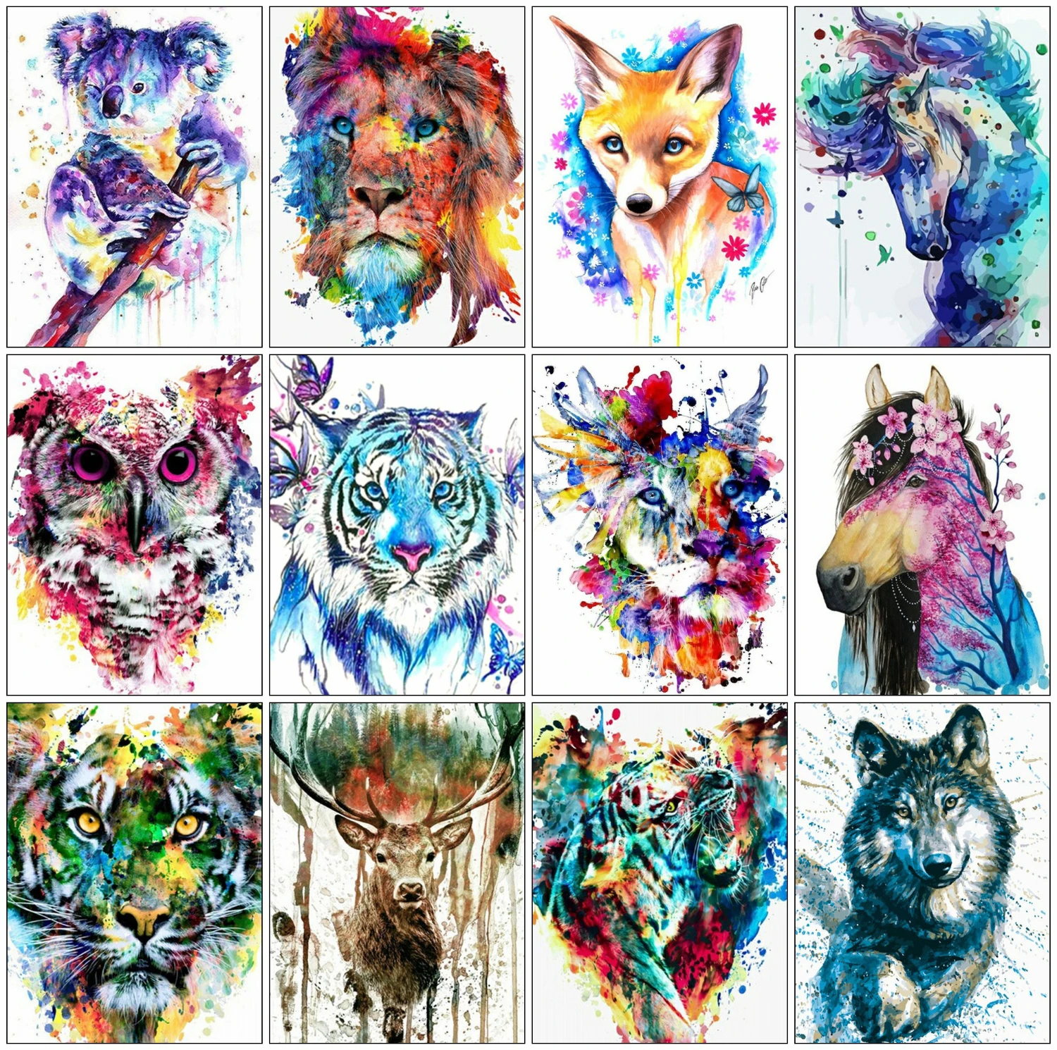 

Женский Набор для вышивки крестиком 5D, алмазная вышивка с животными, круглый подарок для рукоделия