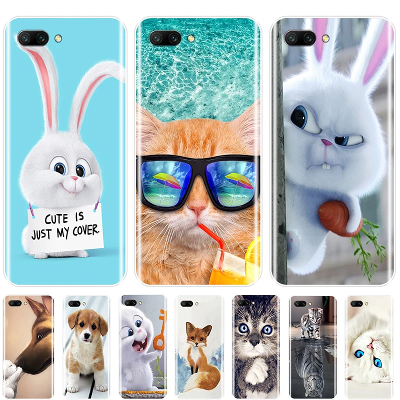 Силиконовый чехол для Huawei Honor 7 8 9 10 LITE мягкий из ТПУ с милыми животными 8X MAX 7S 7X 7A 7C
