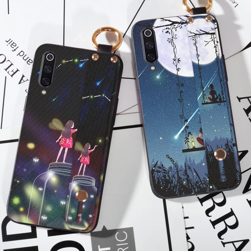 Чехлы из ТПУ с ремешком на запястье для Xiaomi Mi 9T Pro A2 8 Lite 9 SE 6X 5S Play 5 6 Pretty Girl