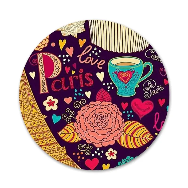 

France Paris the Eiffel Tower Icons Pins Badge Decoration Brooches Metal Badges For Backpack Decoration