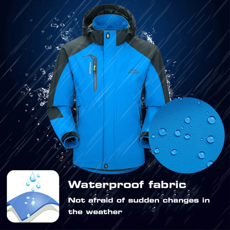 Men Jacket Suit Spring Autumn Jacket Pants Set Windproof Waterproof Male Outdoor Trekking Camping Hunting Climbing Sport Jacket