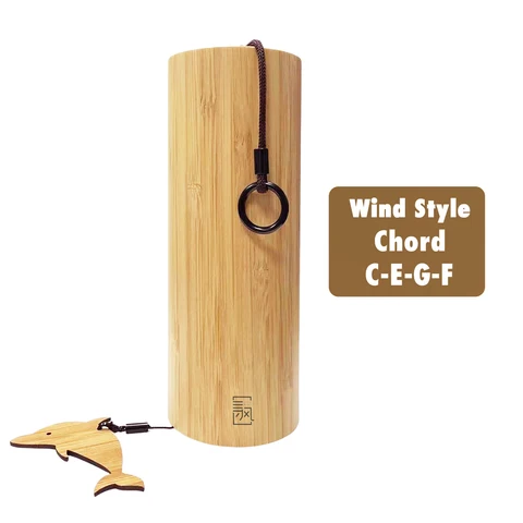 Новый обновленный бамбуковый ветряной колокольчик, ветряной Колокольчик для наружного сада, патио, украшение для дома, релаксация медитации, релаксация - изображение