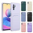 Модный мягкий чехол-бумажник с держателем для карт для Xiaomi Redmi Note 10 10S 9 9S Pro Max 4G противоударный силиконовый чехол