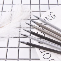 1pcs metal silver mechanical pencil lead professional automatic pencils student drawing for school office