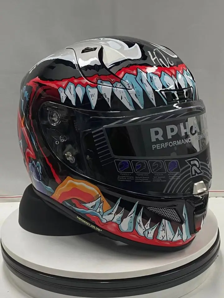 Мотоциклетный шлем на все лицо мотоциклетный с Веном всесезонный для мотокросса