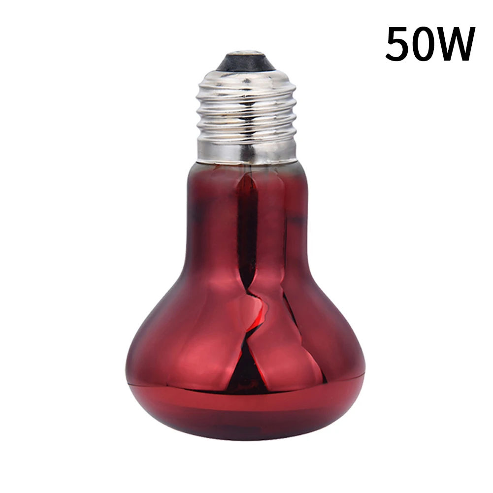 Red 50W Мини-25/50/75/100 Вт лампа для рептилий обогреватель для рептилий E27 УФ дневной и ночной амфибия броши в виде ящерицы светящаяся черепашка светильник в виде змеи рептилий BulbLight - Цвет: Red 50W