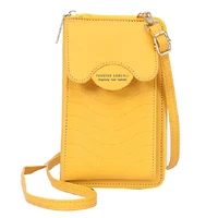 hot fashion cell phone pocket womens shoulder bag pu leather female card purse ladies small crossbody bags designer handbag
