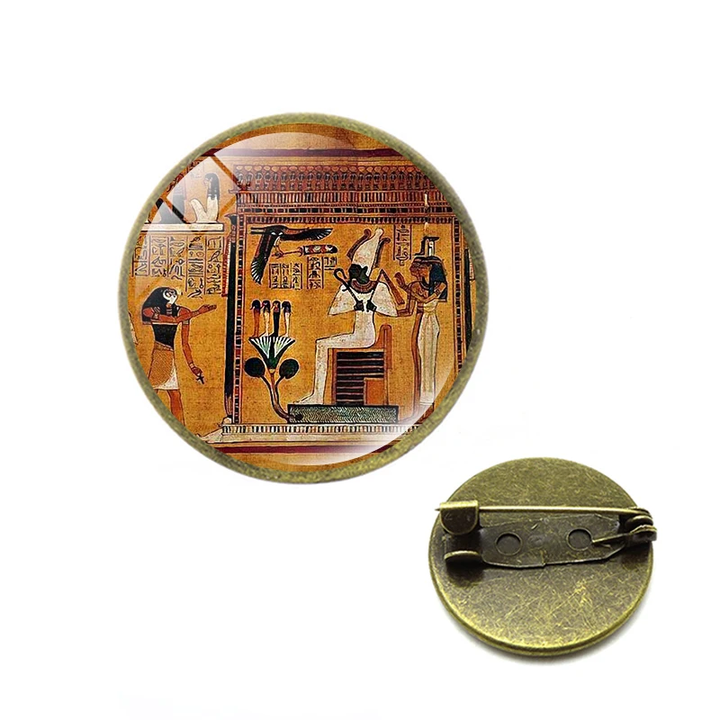 Властелин преисподней Анубиса броши на булавке стеклянный кабошон Египетские