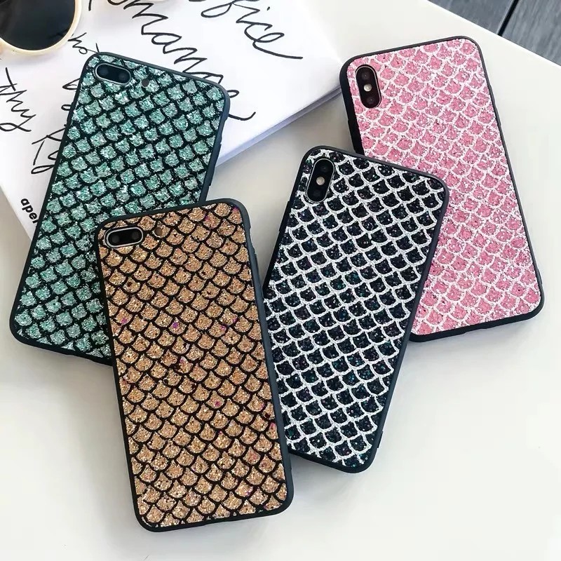 В виде рыбьей чешуи Блестящий Футляр для huawei P30 Lite P20 Коврики 10 20 Pro P Smart плюс Y6 Y9 2019