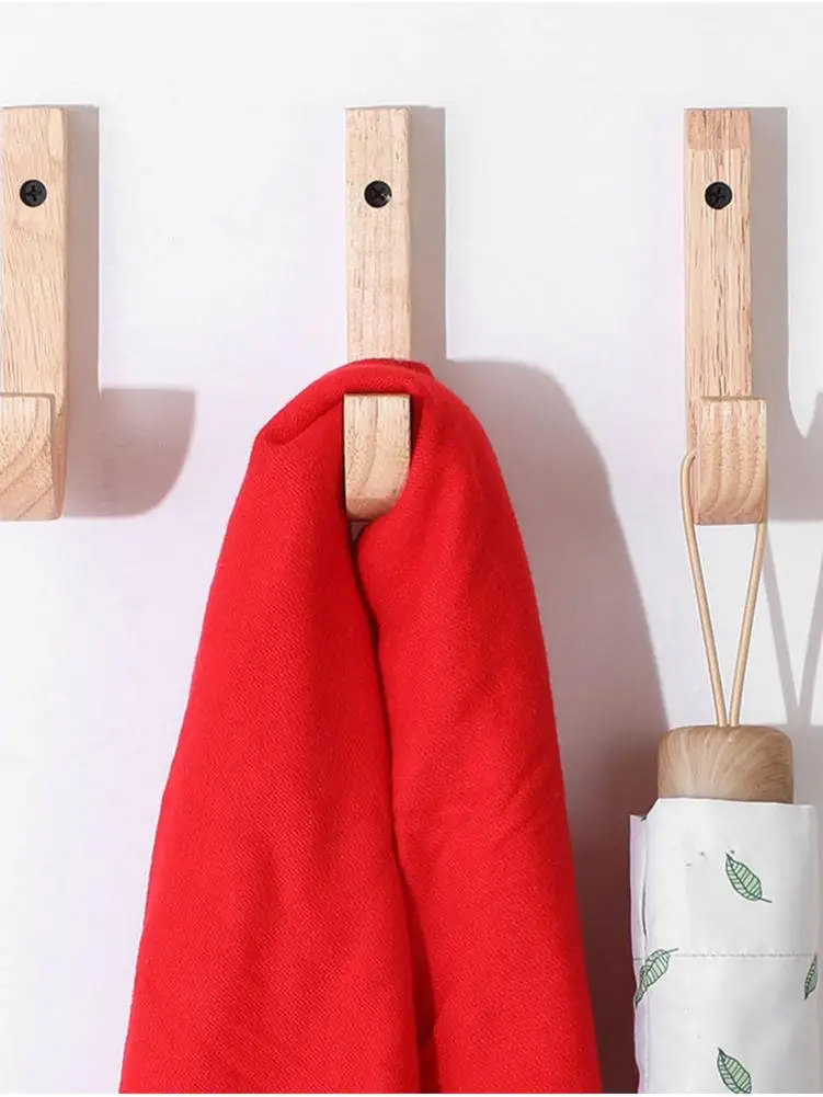 Крючок для одежды настенный прочный хранения дуба вешалка Украшение стены