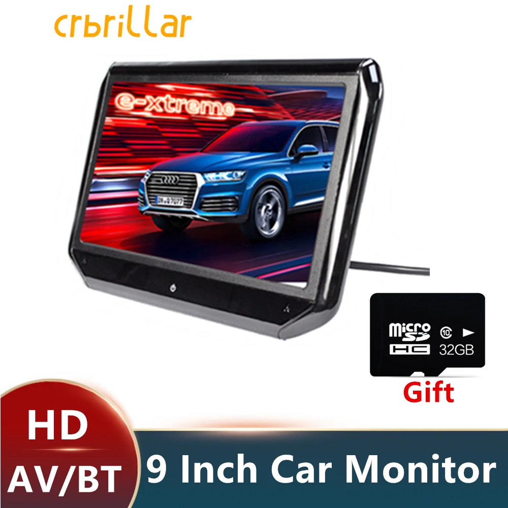 

9 Inch Car Headrest Monitor Screen 1080P Video Touch Screen Car Display Monitor Bluetooth/USB/SD/FM MP5 Video Player