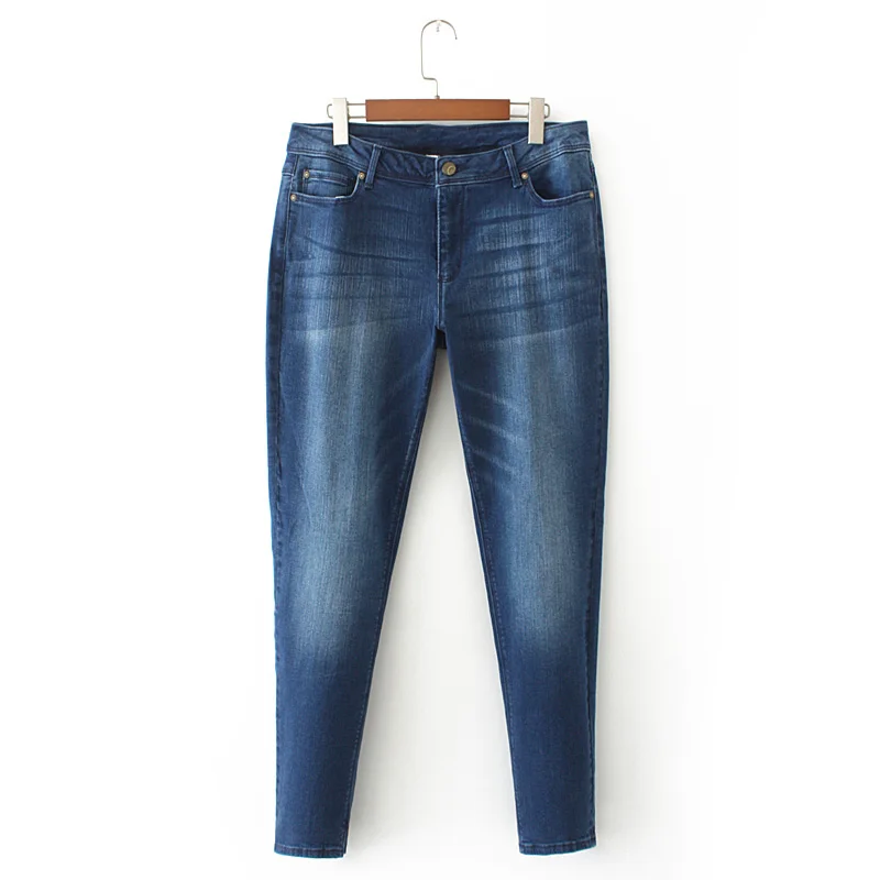 

Oversized Women Jeans Casual High Waist Autumn Pant Slim Stretch Cotton Denim Trousers for Woman Blue Plus Size 5XL 6XL 7XL