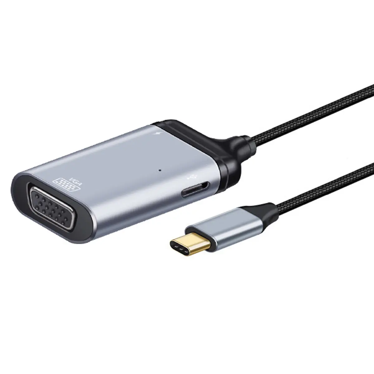 

Zihan USB-C Type C to VGA RGB Converter HDTV Adapter 60hz 1080p with Female PD Power Port