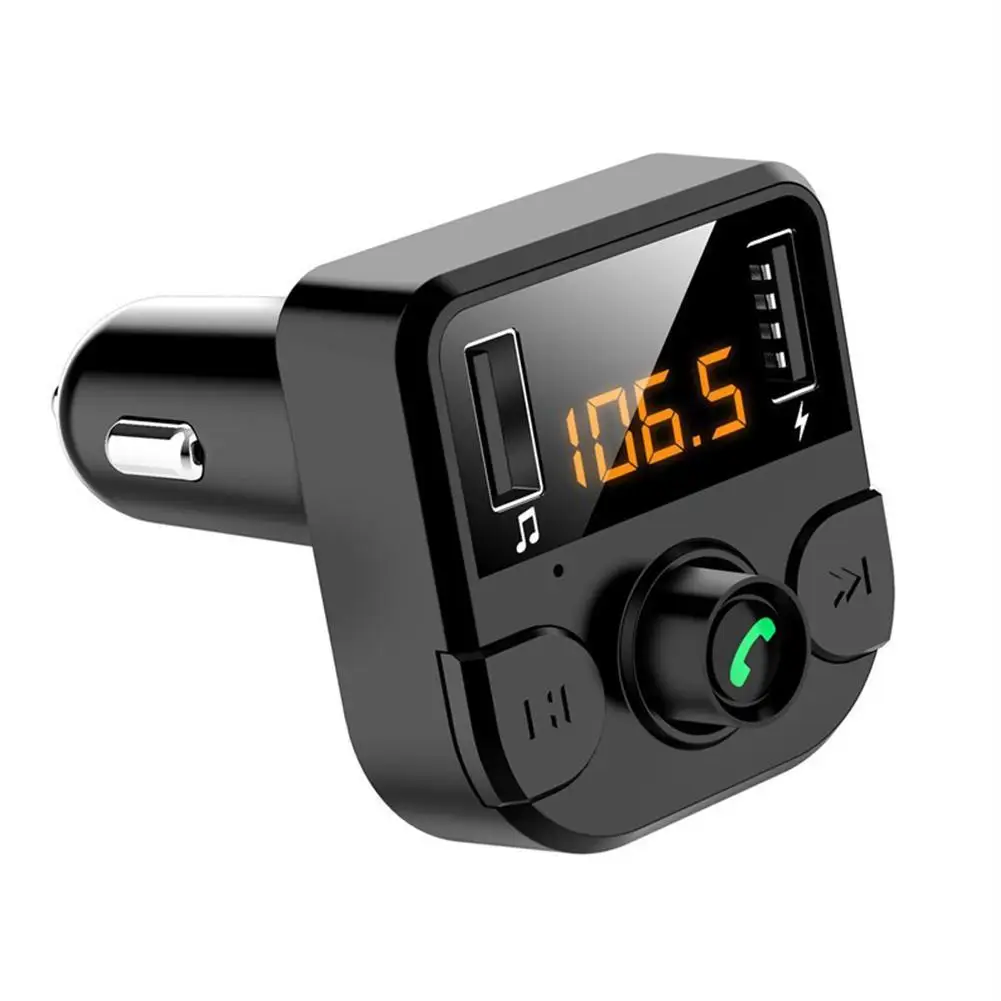 Двойное USB Автомобильное зарядное устройство с fm-передатчиком Bluetooth Hands-Free FM модулятор автомобильное зарядное устройство для телефона для IPhone