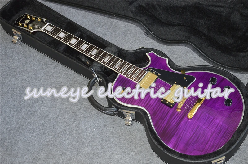 Фиолетовый Китай DIY электрические Позолоченные элементы гитары палисандр гриф