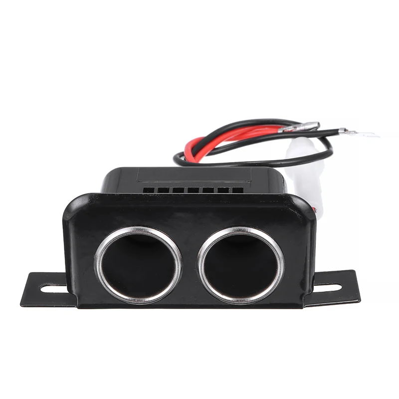 12 В двойная мотоциклетная розетка черная зажигалка адаптер питания для