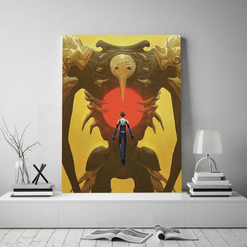 Shinji Ikari Sachiel Anime Framed Wooden Frame Canvas Poster Painting Wall Art Decor Living Room Study Home Decoration Prints | Дом и сад