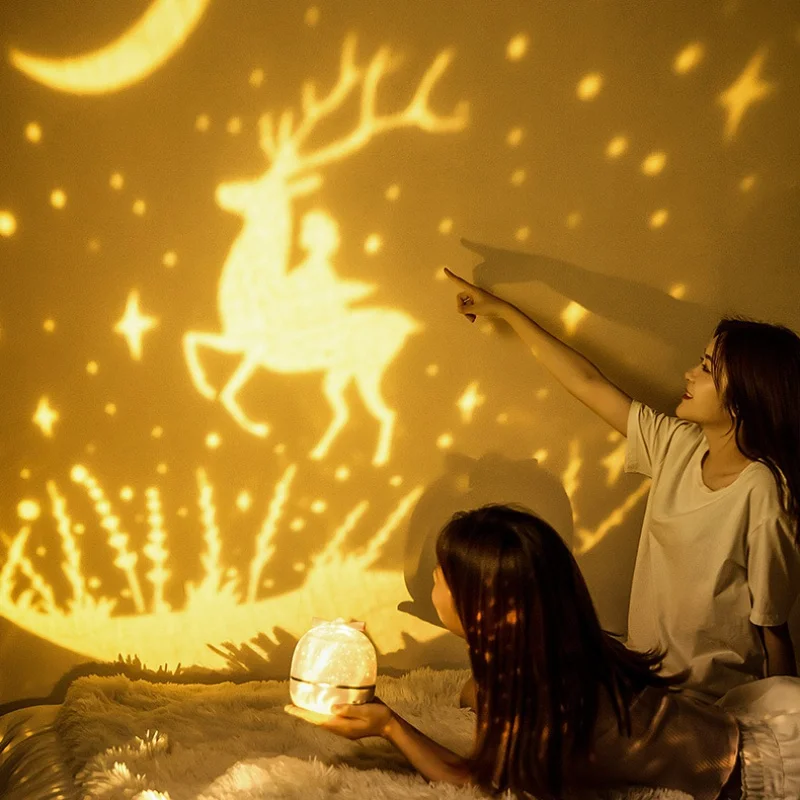 Hot LED Star Night Light Sky Projector Lamp Led Rotating Music Projection Valentine's Day Gift | Дом и сад