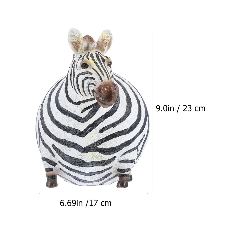 

1pc Desktop Ornament Resin Animal Zebra Desktop Decoration Ornaments(Left)